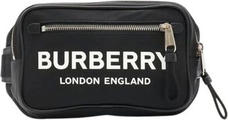Burberry Pre-owned logo print nylon leather waist bag - - Pre-owned - Donna - Nero - ONE SIZE