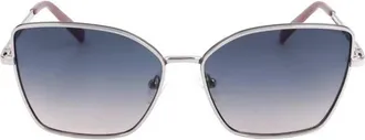 Guess Blue Gradient Butterfly Ladies Sunglasses GF00014 10W 57