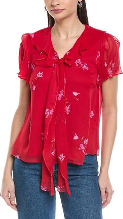 CeCe by Cynthia Steffe Cece Ruffle Tie Front Top