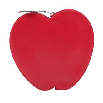 Herm&egrave;s Pre-owned Wallets, female, Red, Size: ONE SIZE Pre-owned Tadelakt Leather Clutch