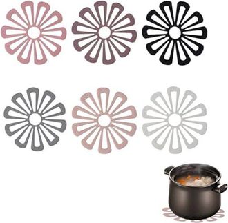 OEM Salvamanteles Posavasos De Silicona, Juego De 6 Piezas, Posavasos Calor, Alfombrillas Multifuncionales, Posavasos Antideslizantes Decorativos