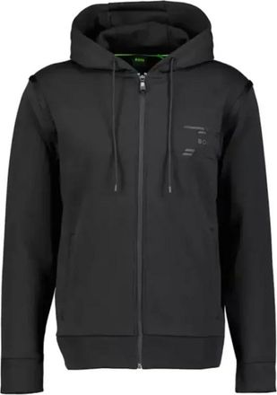 HUGO BOSS Hoodies & sweatvesten, Heren, Zwart, M, Katoen, Zwarte Katoenen Trainingsbroeken voor Mannen