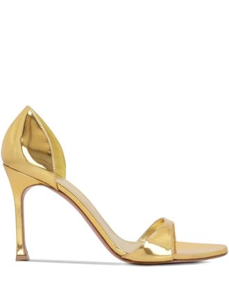 Amina Muaddi 95 mm Agnese sandalen - Goud