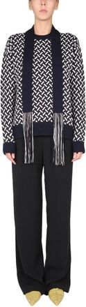 Jil Sander Multicolor Jacquard Crew Neck Sweater