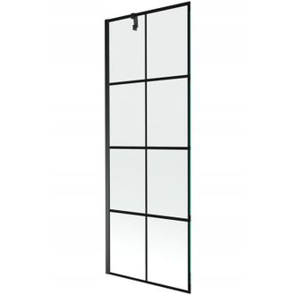 Desconocido Desconocido - Mampara De Ba&ntilde;era 1 Hoja Vidrio Transparente, 70x150 Cm, Perfil Negro