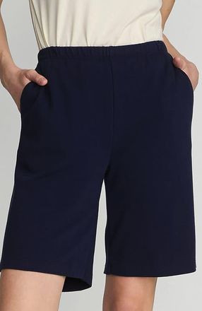 Lands End Sport Knit High Rise Shorts in Radiant Navy at Nordstrom, Size 1X