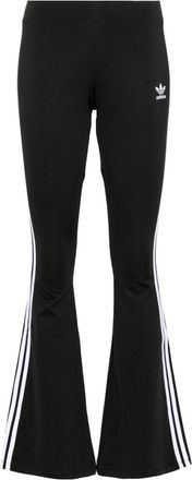 adidas 3-Stripes flared leggings - women - Elastane/Recycled Polyester - M - Black