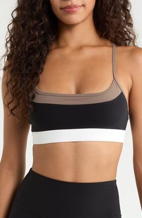 SPLITS59 Scottie Airweight Sports Bra in Black/lentil at Nordstrom, Size X-Small
