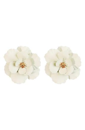 Panacea Flower Earrings in White at Nordstrom