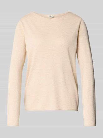 s.Oliver Red Label Regular Fit Strickpullover aus Baumwoll-Viskose-Mix in Beige, Gr&ouml;&szlig;e 38
