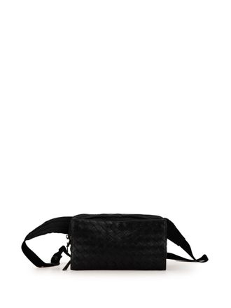 Bottega Veneta 2012-2023 Nylon and Calfskin Intrecciato belt bag - women - Calf Leather/Nylon - One Size - Black