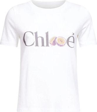 Chlo&eacute; Chlo&egrave; T-shirts en Polos Wit - Dames - T-shirts - Wit - XS - Katoen - Tops
