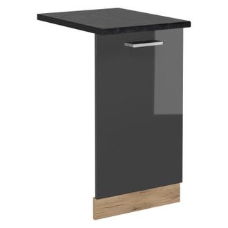 Vicco Tapa del lavavajillas R-Line, Antracita alto brillo, 45 cm, et Antracita Vicco