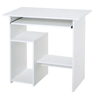 HOMCOM Scrivania Pc In Legno Con Mensola Per Tastiera Estraibile E Porta Cpu - Homcom