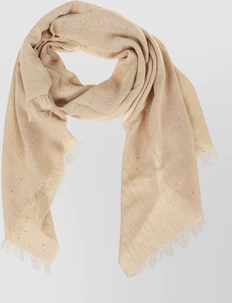 PESERICO sequin cotton twill scarf subtle shimmer
