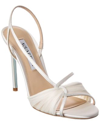 Aquazzura Sweet Whisper 105 Satin Slingback Sandal