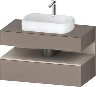 Duravit Duravit - Qatego Consola Mueble Bajo Lavabo, 1 Extra&iacute;ble, 1 Caj&oacute;n