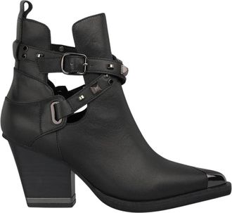 Alma En Pena Studded en gesp bootie - Dames - Cowboylaarzen - Zwart - 40 EU - Schoenen