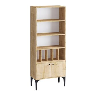 Habitat & Jardin Estanter&iacute;a de madera > - 60 x 30 x 175 cm - roble saphir