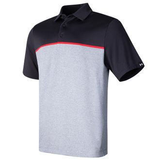 Under Armour Heren Playoff 3.0 gestreept poloshirt (Zwart/Rood/Zwart)