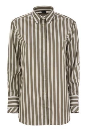 Fay Regular Striped Stretch Cotton Shirt