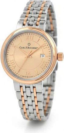 Bucherer Pre-owned Carl F. Bucherer Adamavi Automatic Gold Dial Ladies Watch 00.10320.07.45.21