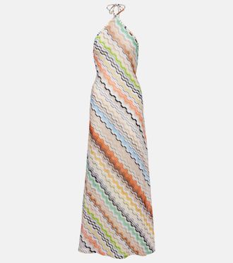 Missoni Zig Zag halterneck maxi dress