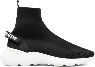 Dsquared2 Fly high-top sock sneakers - men - Rubber/Fabric/Fabric - 41.5 - Black