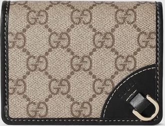 Gucci GG Emblem Small Wallet, Beige, GG Canvas