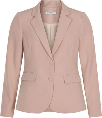 In Front Roze Jas Blazer Stijlvol Klassiek Elegant - Dames - Blazers - Roze - S - Leer - Jassen