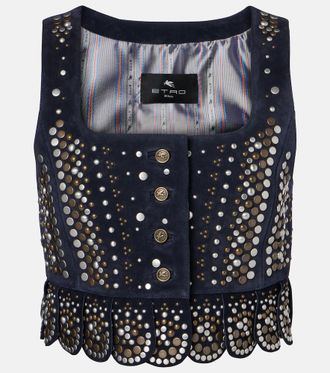 Etro Studded suede vest