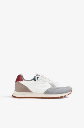 Scalpers Suede Skull Contrast Sneakers in Whiteburgundy at Nordstrom, Size 40