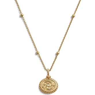 Awe Inspired Zodiac Pendant Necklace in Virgo/14K Gold Vermeil at Nordstrom