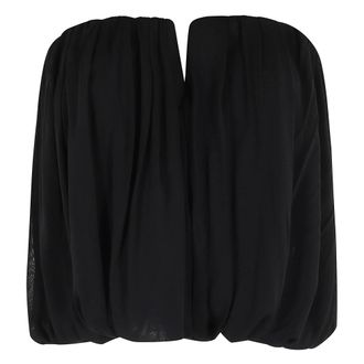 Isabel Marant Top Negro Sin Tirantes con Cierre de Cremallera Lateral - Blouses & Shirts - Mujer - Negro - S