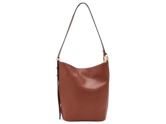 Kate Spade New York Halo Fine Grain Leather Bucket Womens Handbags Southwest Desert, Leather/Linen