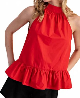 Glam Womens Statement Top In Scarlet