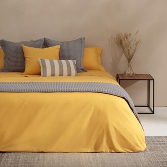 Textura Funda n&oacute;rdica de algod&oacute;n org&aacute;nico 180 hilos amarillo. Cama 135-140cm