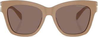 Michael Kors Empire square-frame sunglasses - women - Plastic/Polyamide - 55 - Brown
