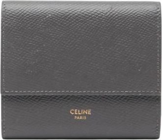 Celine Pre-owned Wallets, female, Gray, Size: ONE SIZE Pre-owned Vintage Leather Wallet