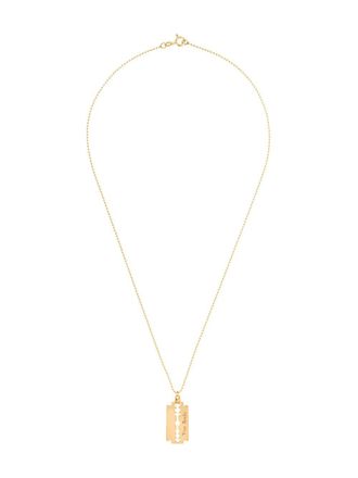 True Rocks Collana con pendente rasoio - Effetto metallizzato