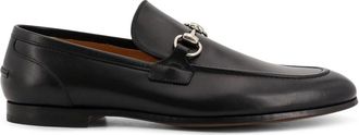 Gucci Schoenen, Heren, Zwart, 40 EU, Zwarte platte schoenen met iconische horsebit