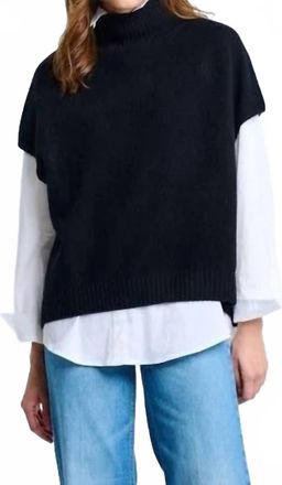 Lisa Todd Twist Sweater Vest In Black