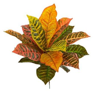 Nearly Natural 17-in Garden Croton Artificial Plant in Orange at Nordstrom