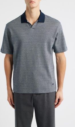 Emporio Armani Johnny Collar Polo in Navy at Nordstrom, Size Xxx-Large