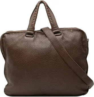 Bottega Veneta Pre-owned Bottega Veneta Intrecciato Trimmed Cervo Business Bag Ladies 7TFSC4CP8JAFLE26