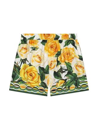 Dolce & Gabbana Silk Shorts - White