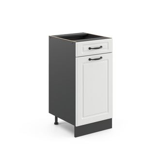 Vicco Mueble Bajo De Cocina R-line, Blanco Casa De Campo, 40 Cm Sin Encimera