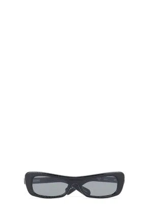 Jacquemus Mens Les Lunettes Capri Black Calf Leather Occhiali Da Sole Sunglasses
