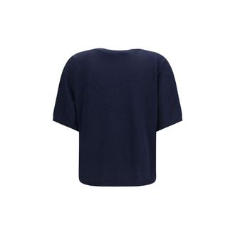 Brunello Cucinelli Womens Blue Cashmere Sleeveles Sweater Clothing