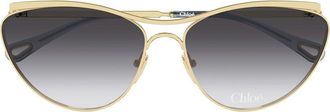 Chlo&eacute; CH0386S Cat Eye Sunglasses in Gold/grey at Nordstrom
